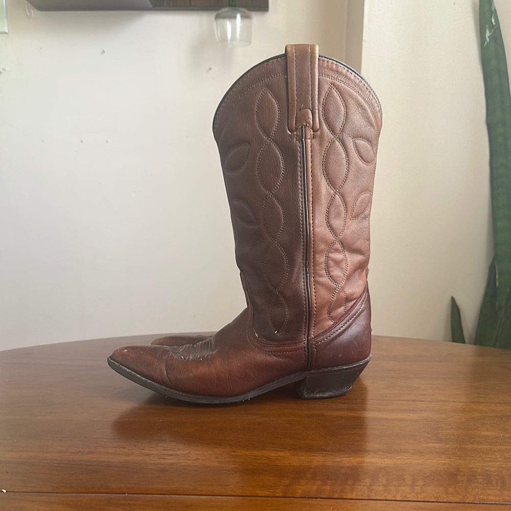 Brown Leather Cowboy Boots
